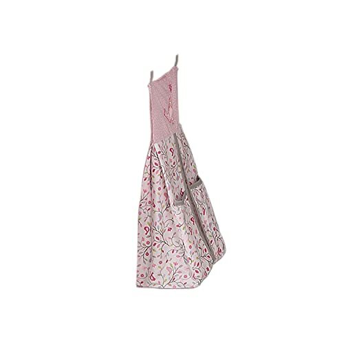 1 PCs Pink Embroidery Nursery Crib Diaper Stacker Bag Pink Baby Diaper Organizer (Diaper Stacker)