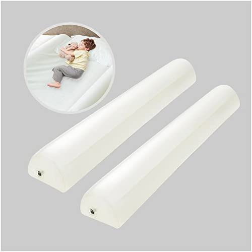 [2-Pack] Travel Bed Rails for Toddlers | Inflatable Bed Rails, Blow Up Bed Rails for Kids | Toddler Bed Guard Rail for Full, Queen, King Size Beds | Portable Bed Rail for Home, Hotel or Travel
