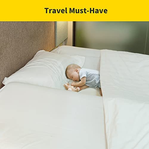 [2-Pack] Travel Bed Rails for Toddlers | Inflatable Bed Rails, Blow Up Bed Rails for Kids | Toddler Bed Guard Rail for Full, Queen, King Size Beds | Portable Bed Rail for Home, Hotel or Travel
