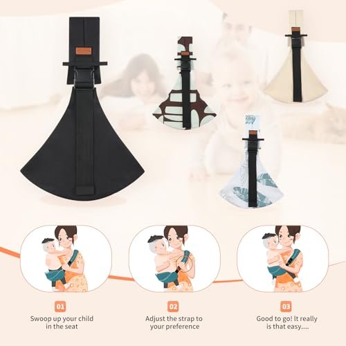 2 Packs Toddler Carrier,Baby Sling Carrier,Baby Sling,Lightweight, Portable, Ergonomic-Designed, Travel-Friendly, Secure & Safe Baby Carriers(Black+Beige)