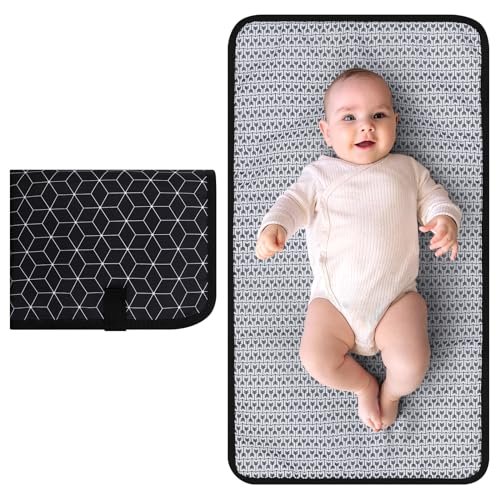 Accmor Portable Diaper Changing Pad, Waterproof Baby Changing Mat, Foldable Portable Travel Changing Pads for Baby, Black
