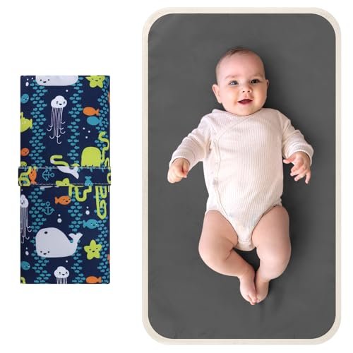 Accmor Portable Diaper Changing Pad, Waterproof Foldable Baby Changing Mat for Travel, Baby Essentials Shower Registry Gifts