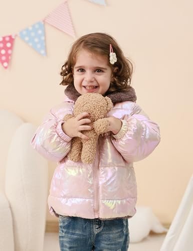 ADUKIDE 6M-4T Baby Girls Boys Winter Coat Toddler Puffer Fleece Bear Ears Coats Outerwear with Pockets