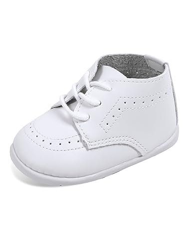 AGJ Baby Boys Girls Oxford Dress Shoes Infant Toddler PU Leather Soft Sole Wedding Walking Non-Slip Shoe
