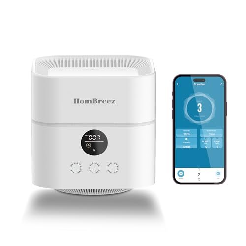 Air Purifier and Humidifier Combo for Bedroom, Covers Up to 200ft², H13 True HEPA Filter, 500ML Water Tank, Quiet Cool Mist Top Fill Essential Oil Diffuser for Baby, Pet Room, APP Control