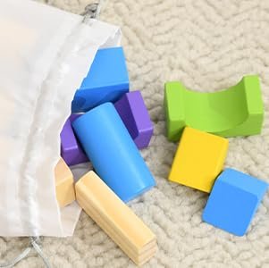 Alphabet Number Wooden Building Blocks Set -100 Blocks in 5 Water Paint Colors and 7 Shapes. Preschool Montessori Kids Baby Toys. Stacking Learning Toys for Toddlers. Age 18 Months +