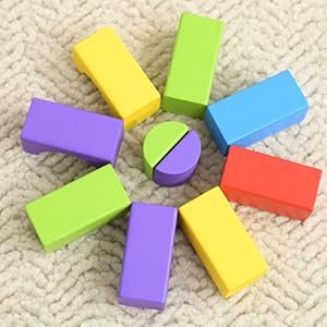 Alphabet Number Wooden Building Blocks Set -100 Blocks in 5 Water Paint Colors and 7 Shapes. Preschool Montessori Kids Baby Toys. Stacking Learning Toys for Toddlers. Age 18 Months +