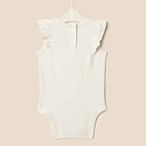 Amazon Essentials x Sofia Grainge Baby Girls' Embroidered Ruffle Bodysuit, Pack of 2