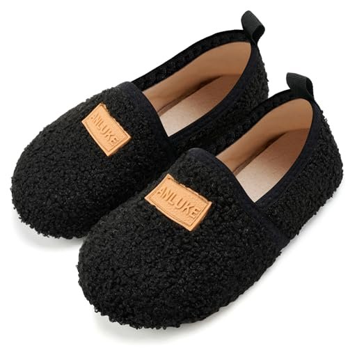 ANLUKE Kids Toddler Slippers Boys Girls Indoor House Shoes Non-Slip Slippers Socks Outdoor Warm Walking Shoes