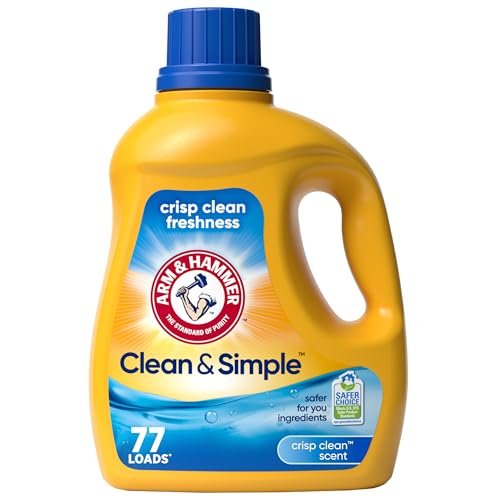 ARM & HAMMER Clean & Simple, 77 Loads Liquid Laundry Detergent, 100.5 Fl oz