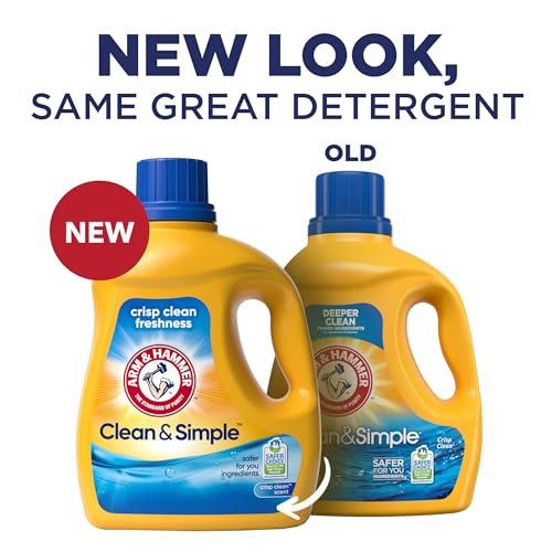 ARM & HAMMER Clean & Simple, 77 Loads Liquid Laundry Detergent, 100.5 Fl oz