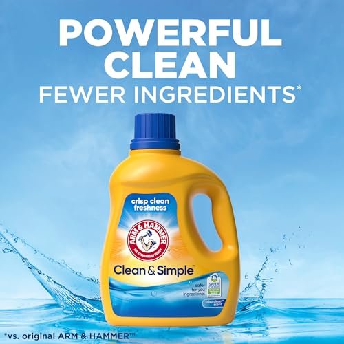 ARM & HAMMER Clean & Simple, 77 Loads Liquid Laundry Detergent, 100.5 Fl oz