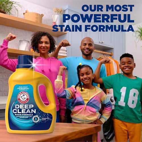 ARM & HAMMER Deep Clean Stain Formula, Liquid Laundry Detergent, 102 fl oz, 68 Loads