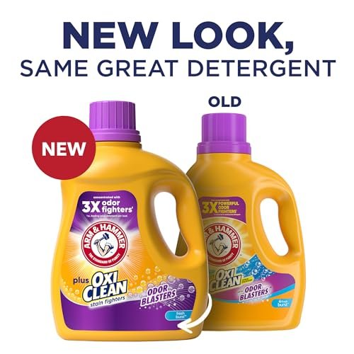 ARM & HAMMER Plus OxiClean Odor Blasters Fresh Burst, 77 Loads Liquid Laundry Detergent, 100.5 Fl oz
