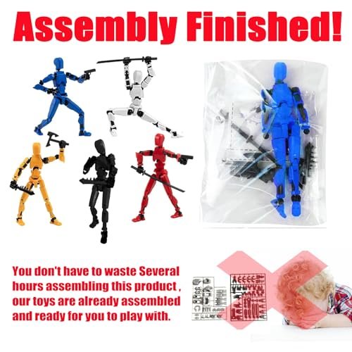 Assembly Completed Titan 13 Action Figure,2025 New Lucky Robot 13 Action Figures,3D Printed Action Figure,Nova 13 Figure Desktop Decorations Game Gifts (Assembly Required-Blue)