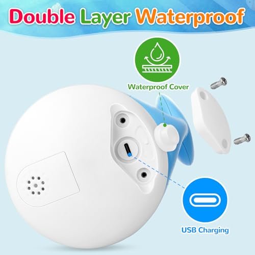 Baby Bath Toys, Light Up Whale Sprinkler for Babies 6-12 12-18 Months, Kids 1-3 2-4, Pool Water Table Toys, Toddler Fountain Bathtub Toys for Boys Girls Birthday Gifts