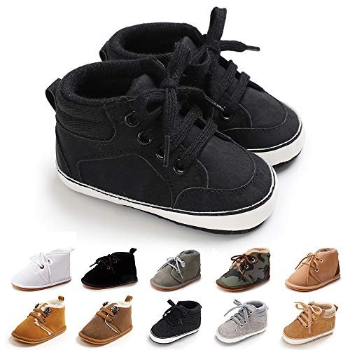 Baby Boys Girls Booties Fleece Anti-Slip Soft Sole Boots Toddler First Walker Warm Shoes