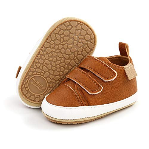 Baby Boys Girls Shoes Non-Slip Rubber Sole High-Top PU Leather Sneakers Infant First Walking Shoes Toddler Crib Shoes Newborn Loafers Flats.