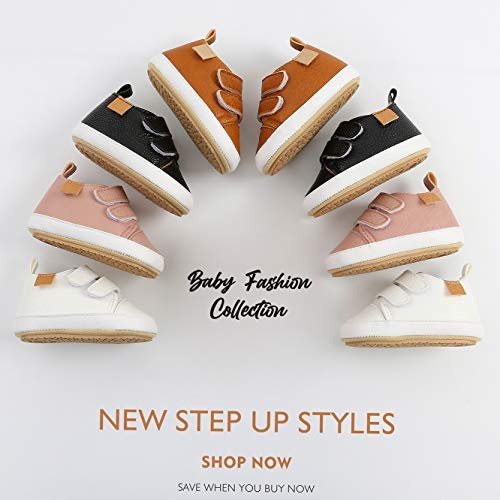 Baby Boys Girls Shoes Non-Slip Rubber Sole High-Top PU Leather Sneakers Infant First Walking Shoes Toddler Crib Shoes Newborn Loafers Flats.