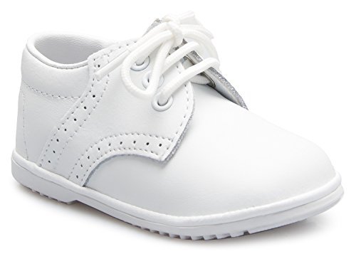 Baby Boys Infant to Toddler Oxford Christening Shoes (2 M US Infant, White*, Numeric_2)