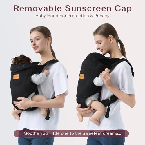 Baby Carrier Newborn to Toddler(7-30lbs), Toddler Carrier Baby Holder Carrier with Adjustable Shoulder Strap, Chest Carriers, Black