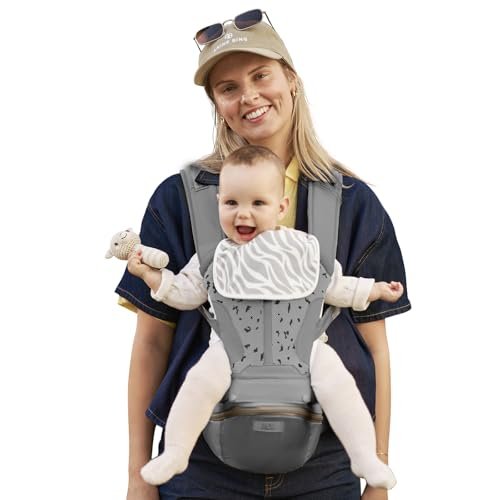 Baby Carrier Pro, MOMTORY Safety-Certified 6-in-1 Ultra Storage Baby Carrier Newborn to Toddler, Detachable Baby Holder Carrier with Hip Seat, Ergonomic Cozy Baby Front and Back Carrier for 7-50lbs