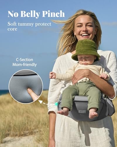 Baby Carrier Pro, MOMTORY Safety-Certified 6-in-1 Ultra Storage Baby Carrier Newborn to Toddler, Detachable Baby Holder Carrier with Hip Seat, Ergonomic Cozy Baby Front and Back Carrier for 7-50lbs