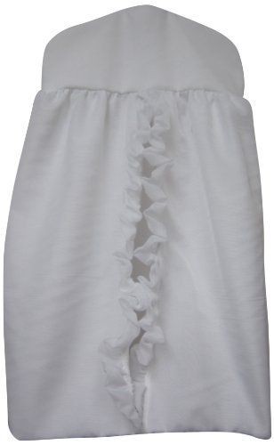 Baby Doll Bedding Layered Crib Diaper Stacker, White