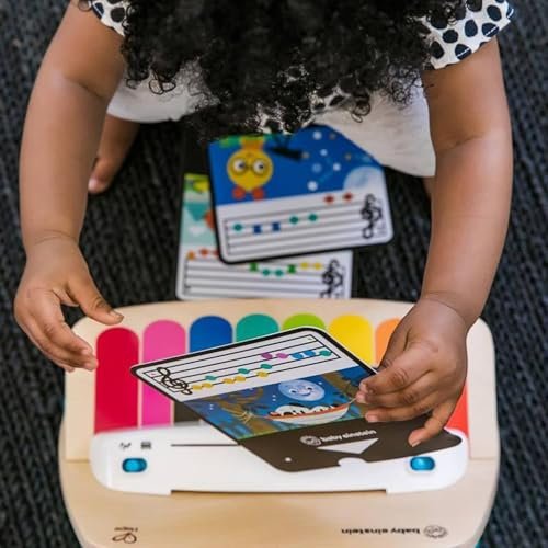 Baby Einstein and Hape Magic Touch Wooden Toy Piano, Montessori Musical Learning Toy for Babies and Toddlers 6mo+