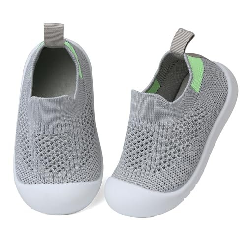 Baby First Walking Shoes Toddler Infant Boys Girls Baby Sneakers Breathable Non-Slip Indoor Floor Baby Sock Slipper with Soft Sole Cotton Mesh