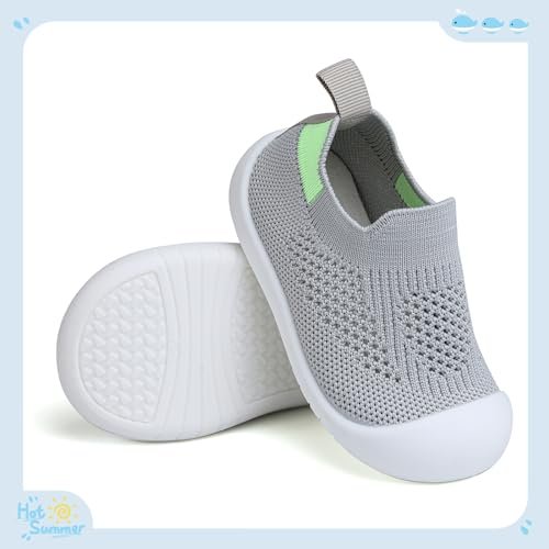 Baby First Walking Shoes Toddler Infant Boys Girls Baby Sneakers Breathable Non-Slip Indoor Floor Baby Sock Slipper with Soft Sole Cotton Mesh