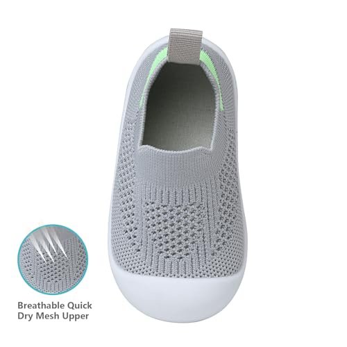 Baby First Walking Shoes Toddler Infant Boys Girls Baby Sneakers Breathable Non-Slip Indoor Floor Baby Sock Slipper with Soft Sole Cotton Mesh