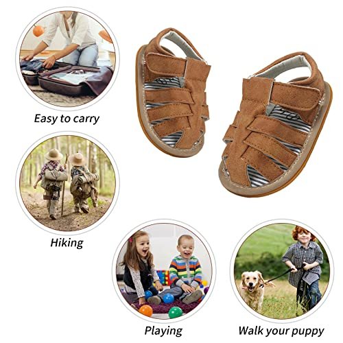 Baby Girl Boy Sandals, Premium Soft Anti-Slip Sole Infant Baby Sandals Summer Casual Beach Shoes Bowknot Princess Dress Flats Prewalker First Walker Shoes