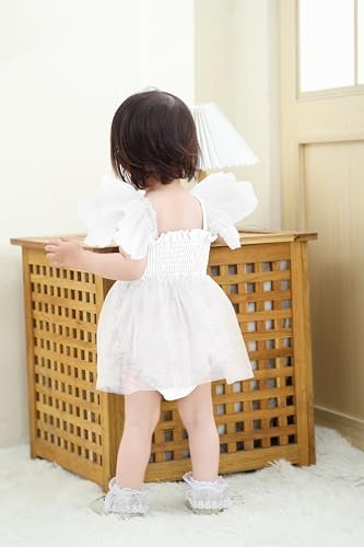 Baby Girl Clothes Infant Tulle Romper Ruffe Sleeveless Bodysuit Baby Girl Outfits Infant Girl Dress 0-18M