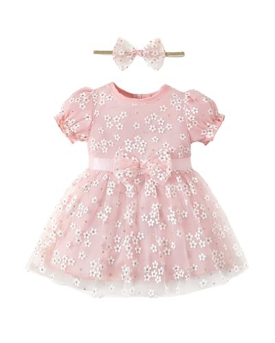 Baby Girl Flower Dress Summer Toddler Dresses Princess Birthday Wedding Party Tulle Dress for Girls 3M to 3T