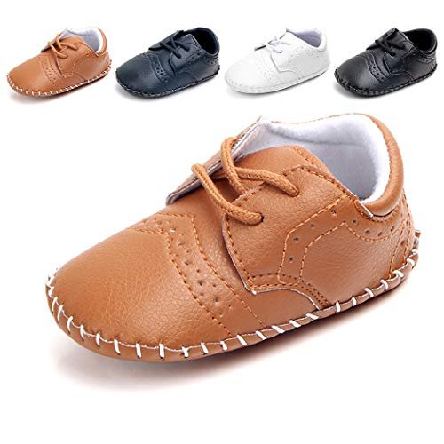 Baby Girls Boys Shoes Newborn Oxford Loafers Adorable Infant Toddler Crib Shoes Prewalker PU Sneakers