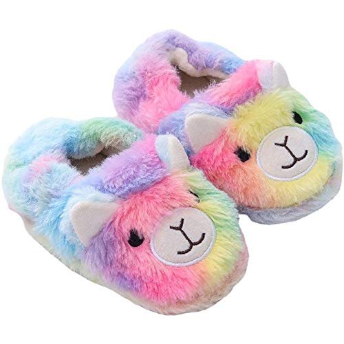 Baby Girls' House Slippers with Non-Slip Rubber