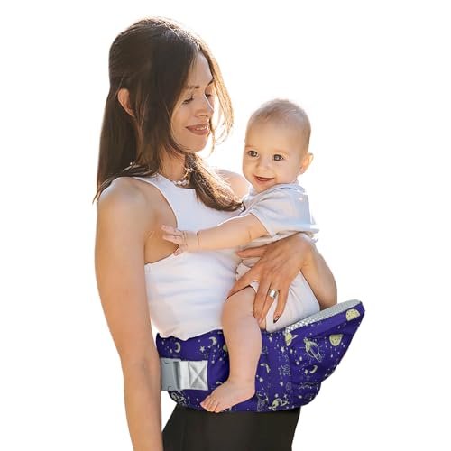 Baby Hip Carrier - Adjustable Waistband & Hip Seat for Newborn-Toddler (Up to 66 Lbs) with Pockets for Parents