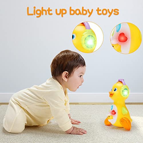 Baby Musical Duck Toy Dancing Crawling Tummy Time, Light Up Infant Toys 0-3-6 6-12 12-18 Months Gifts for 1 2 Year Old Boys Girls Baby Learning Development Toddler Toys Age 1-2