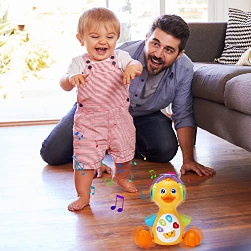 Baby Musical Duck Toy Dancing Crawling Tummy Time, Light Up Infant Toys 0-3-6 6-12 12-18 Months Gifts for 1 2 Year Old Boys Girls Baby Learning Development Toddler Toys Age 1-2