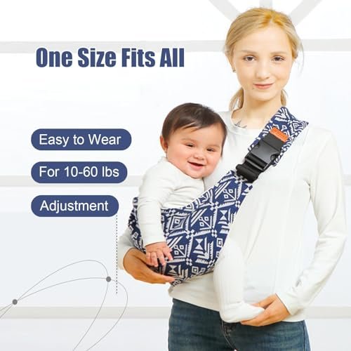 Baby Sling Carrier,Baby Carrier Newborn to Toddler, Adjustable Baby Carrier Sling,Non-Slip Hip Seat Carrier,Carrying 10-30 lbs(Black)