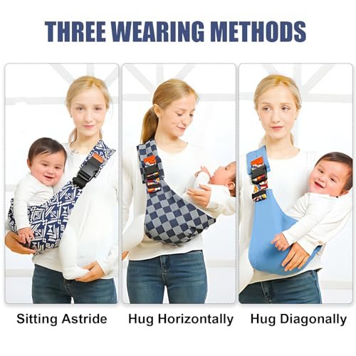 Baby Sling Carrier,Baby Carrier Newborn to Toddler, Adjustable Baby Carrier Sling,Non-Slip Hip Seat Carrier,Carrying 10-30 lbs(Black)