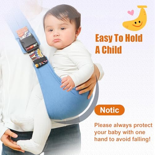 Baby Sling Carrier,Toddler Carrier, 2025 New Baby Sling,Portable and Lightweight Sling,Non-Slip Hip Seat Carrying 10-30lbs(Blacksail)
