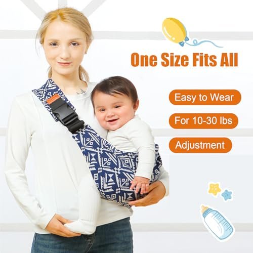 Baby Sling Carrier,Toddler Carrier, 2025 New Baby Sling,Portable and Lightweight Sling,Non-Slip Hip Seat Carrying 10-30lbs(Blacksail)