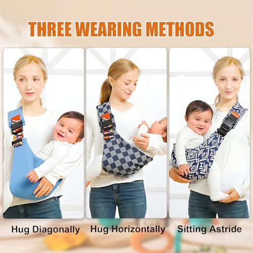 Baby Sling Carrier,Toddler Carrier, 2025 New Baby Sling,Portable and Lightweight Sling,Non-Slip Hip Seat Carrying 10-30lbs(Blacksail)