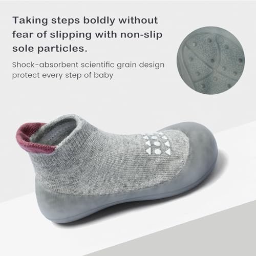 Baby Sock Shoes Baby Walking Shoes Infant Non-Slip Breathable Slippers with Soft Rubber Sole Baby Boys Girls Sneakers