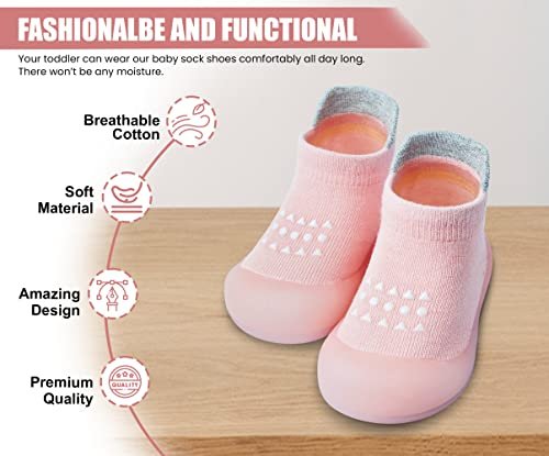 Baby Sock Shoes Boys Girls First Walking Shoes Non-Slip Slippers Soft Sole Sneakers Toddler Infant Babygirl
