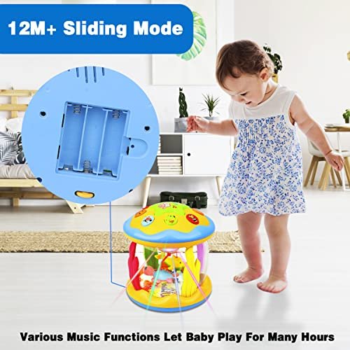 Baby Toys 6 to 12 Months - Musical Learning Infant Toys 12-18 Months - Babies Ocean Rotating Light Up Toy for Toddlers 1 2 3+ Years Old Boys Girls Baby Gifts