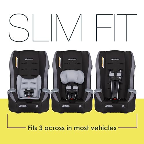 Baby Trend Trooper 3-in-1 Convertible Car Seat, Dash Black