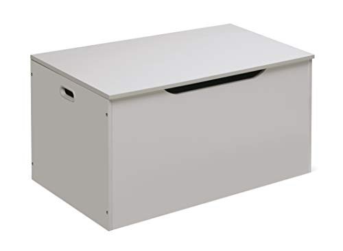 Badger Basket Kids Toy Box Bench - Wooden Chest with Flip-Top Lid, Safety Hinges & 4.5 Cubic Feet Storage Capacity - Stylish Storage Organizer for Toys, Books & Nursery Essentials - White